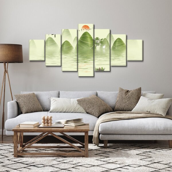 Obraz - Údolí zelených hor (210x100 cm)