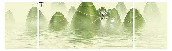 Obraz - Údolí zelených hor (170x50 cm)
