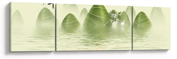 Obraz - Údolí zelených hor (170x50 cm)