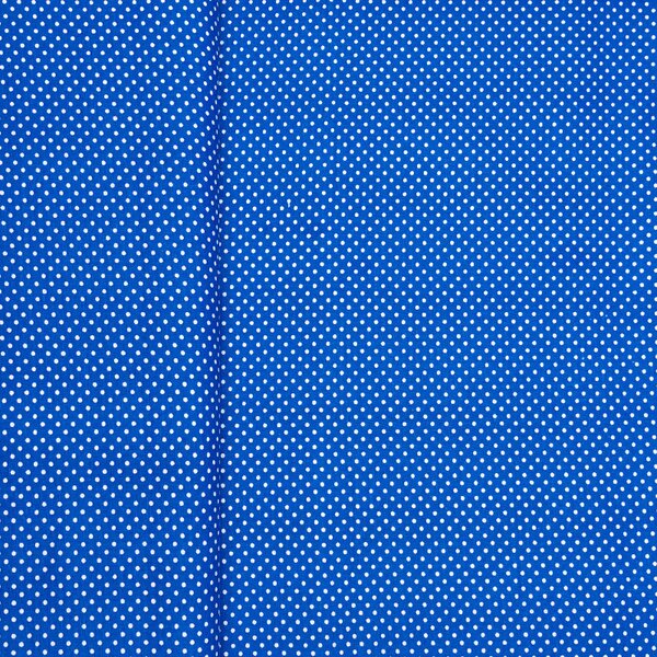 Tegatex Bavlněná látka metráž - bílé puntíky na modrém podkladu