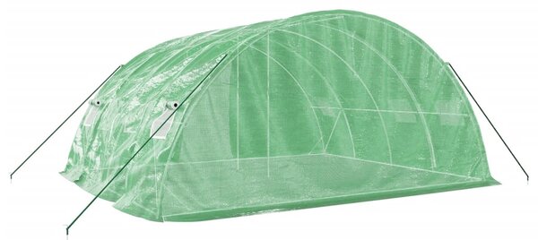 Skleník s ocelovým rámem zelený 20 m² 5 x 4 x 2,3 m 3188083