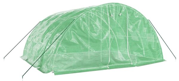 Skleník s ocelovým rámem zelený 20 m² 5 x 4 x 2,3 m 3188083