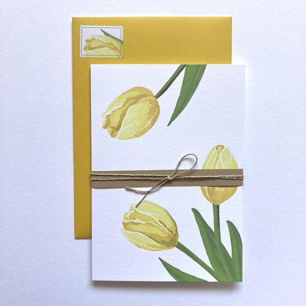 Spring Studio Blahopřání Žluté tulipány