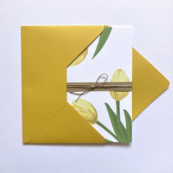 Spring Studio Blahopřání Žluté tulipány
