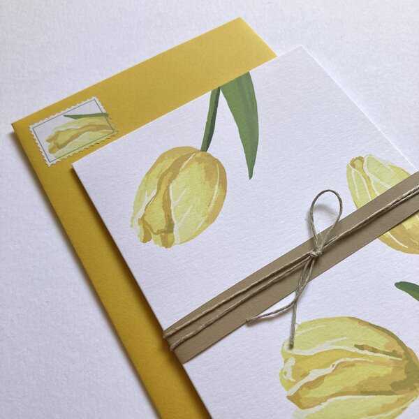 Spring Studio Blahopřání Žluté tulipány