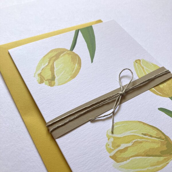Spring Studio Blahopřání Žluté tulipány