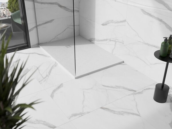 Mexen Stone+ kompozitní sprchová vanička obdélníková 120 x 100 cm, bílá, bílá krytka - 44101012-W