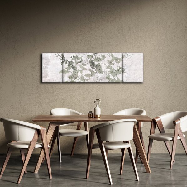 Obraz - Rostliny v omítce (170x50 cm)