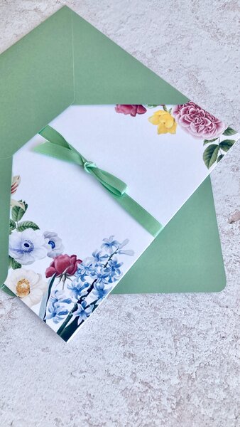 Spring Studio Blahopřání Květinová zahrádka Barva: Zelená