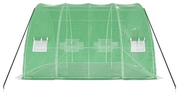 Skleník s ocelovým rámem zelený 24 m² 6x4x2,85 m 3188105
