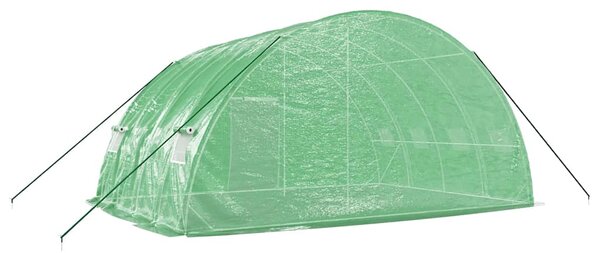 Skleník s ocelovým rámem zelený 24 m² 6x4x2,85 m 3188105