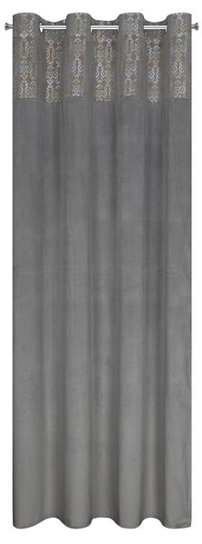ZATEMŇOVACÍ ZÁVĚS NA KROUŽCÍCH LIZA 140X250 CM STŘÍBRNÁ