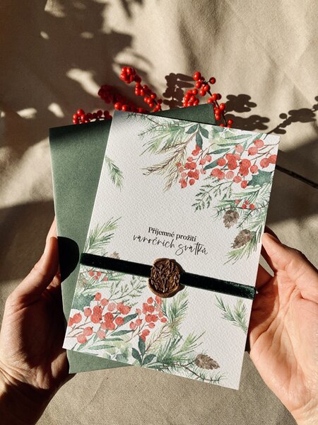 Spring Studio Blahopřání vánoční Jehličí