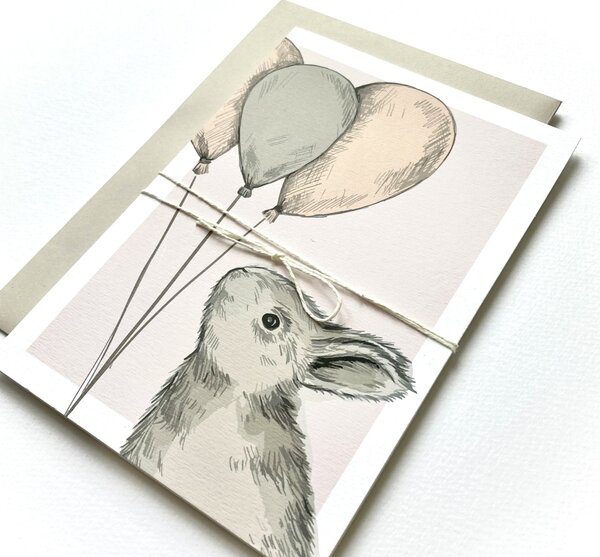 Spring Studio Blahopřání Králík Barva: Růžová