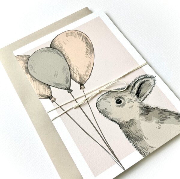 Spring Studio Blahopřání Králík Barva: Růžová