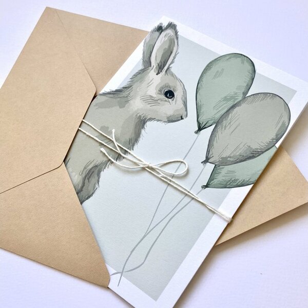 Spring Studio Blahopřání Králík Barva: Růžová