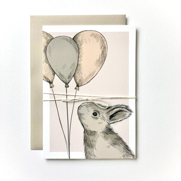 Spring Studio Blahopřání Králík Barva: Růžová
