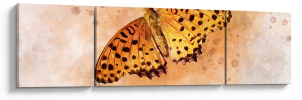 Obraz - Oranžový motýl, aquarel (170x50 cm)