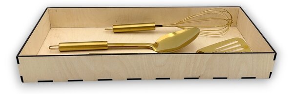 Usporadejto.cz Organizér do šuplíku, vložka do zásuvky, dřevěný VASKY, 45,5 x 20 x 6 cm