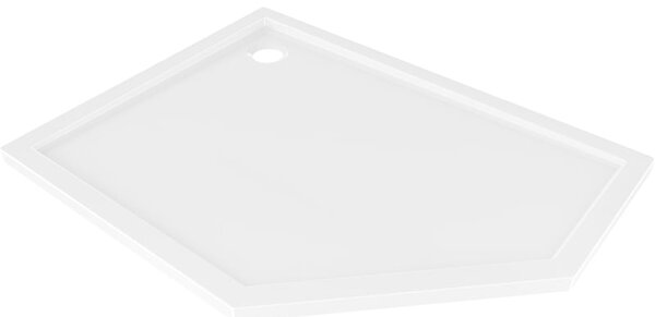 Mexen Flow pětiúhelníkový sprchový kout slim levý 100 x 90 cm, bílý lesk - 46P109010L