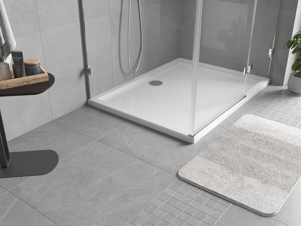 Mexen Flow obdélníkový sprchový kout slim 95 x 70 cm, bílý lesk - 46R107095