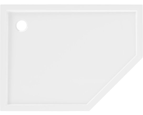 Mexen Flow pětiúhelníkový sprchový kout slim levý 100 x 90 cm, bílý lesk - 46P109010L