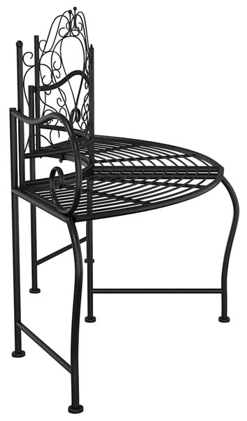 Lavice kolem stromu 150 cm černá ocel 318823