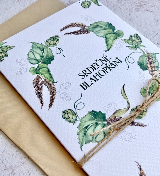 Spring Studio Blahopřání Chmelový věneček