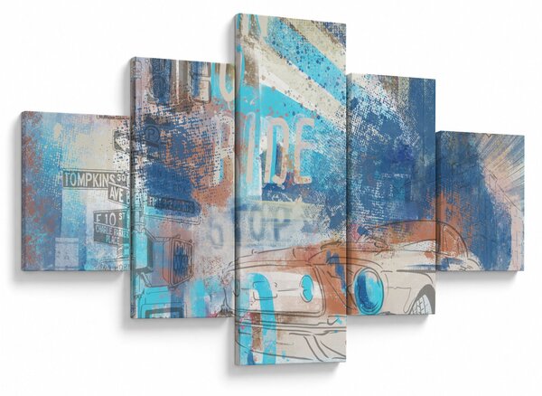 Obraz - Zrozen k jízdě, modré tóny (125x70 cm)