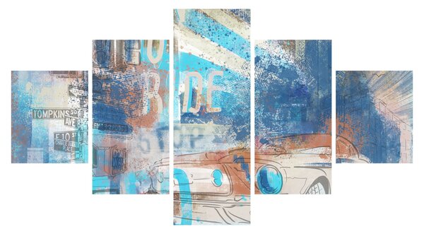 Obraz - Zrozen k jízdě, modré tóny (125x70 cm)