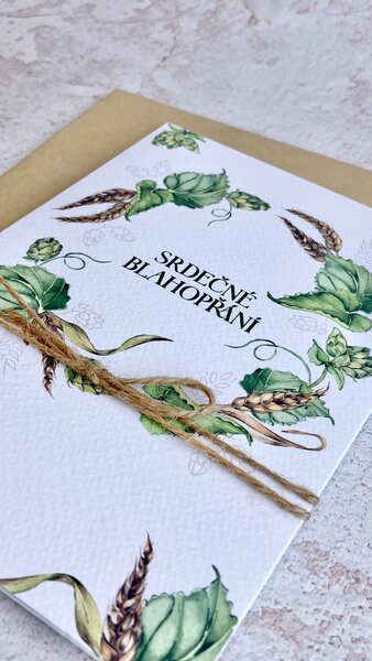 Spring Studio Blahopřání Chmelový věneček