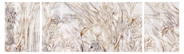 Obraz - Kosatce (170x50 cm)
