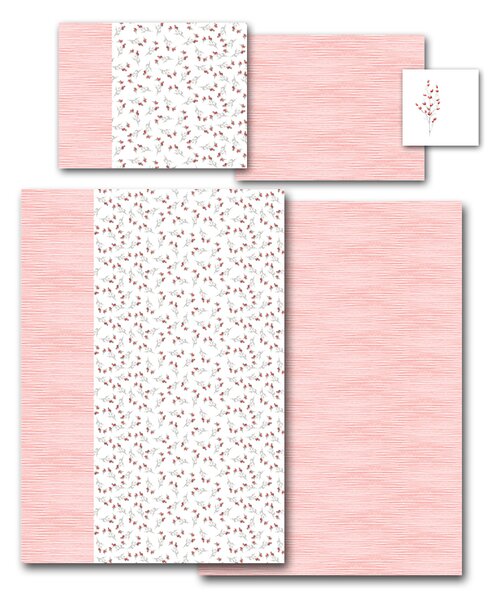 Povlečení Veba GEON tisk Rose hip I. Velikost: 140x200 cm + 70x90 cm