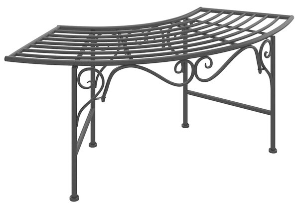 Lavice kolem stromu 113 cm černá ocel 318826