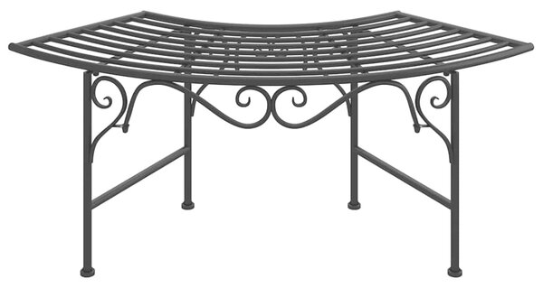 Lavice kolem stromu 113 cm černá ocel 318826