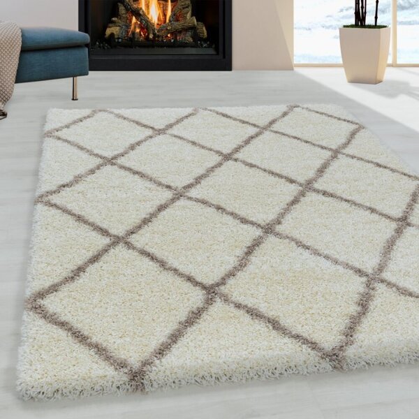 Kusový koberec Alvor shaggy 3401 cream 60 x 110 cm 60 x 110 cm