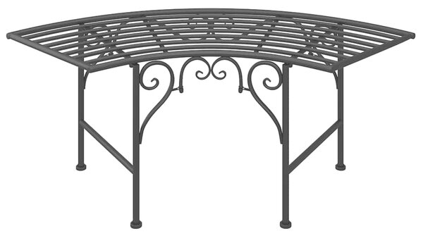 Lavice kolem stromu 113 cm černá ocel 318826