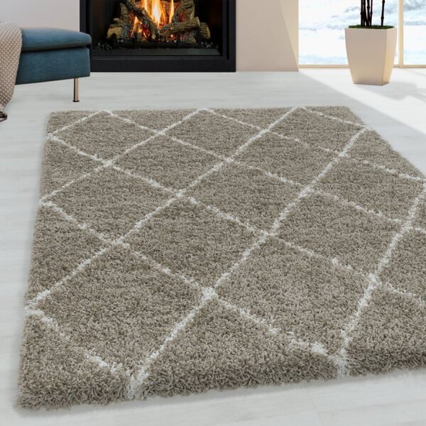 Kusový koberec Alvor shaggy 3401 beige 60 x 110 cm 60 x 110 cm