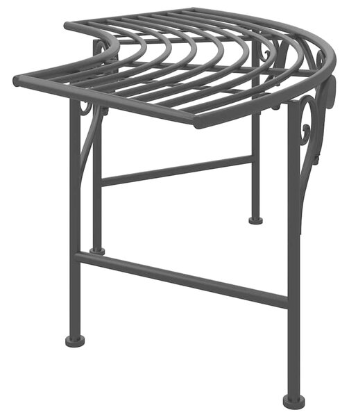 Lavice kolem stromu 113 cm černá ocel 318826