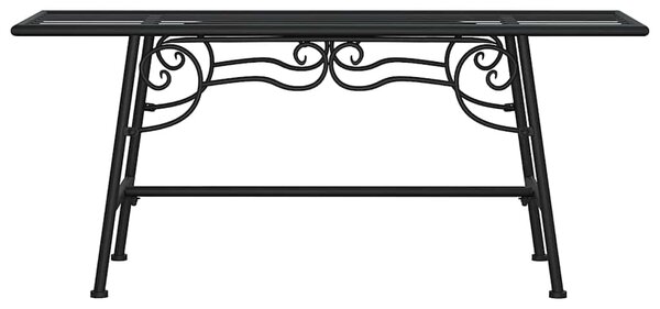 Lavice kolem stromu 110 cm černá ocel 318827