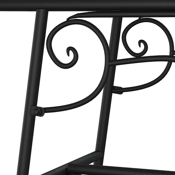 Lavice kolem stromu 110 cm černá ocel 318827