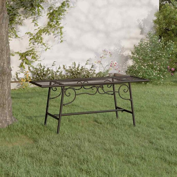 Lavice kolem stromu 110 cm černá ocel 318827