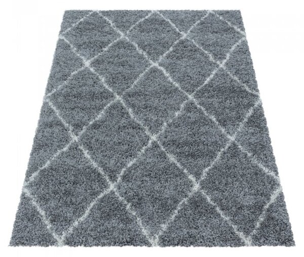 Kusový koberec Alvor shaggy 3401 grey 60 x 110 cm 60 x 110 cm