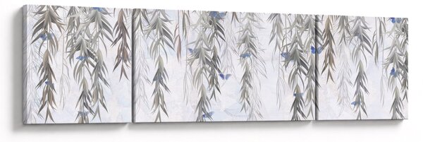 Obraz - Vrbové větvičky s motýly (170x50 cm)