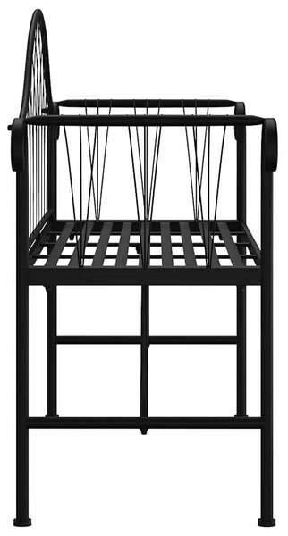 2místná zahradní lavice 128 cm černá ocel 318828