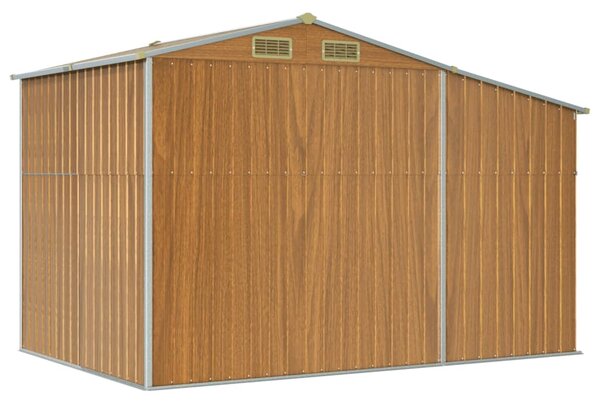 Zahradní kůlna světle hnědá 277x192,5x179 cm pozinkovaná ocel 3188298
