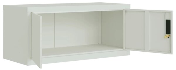 Kartotéka světle šedá 90 x 40 x 130 cm ocel 3188317