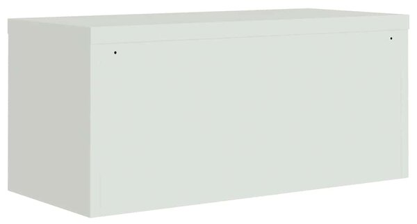 Kartotéka světle šedá 90 x 40 x 180 cm ocel 3188319