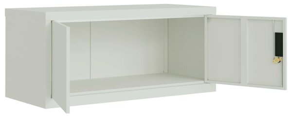 Kartotéka světle šedá 90 x 40 x 240 cm ocel 3188321