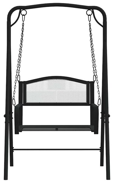 Zahradní houpačka 124 cm černá ocel 318832